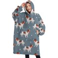thumbnail image 1 of Oversized Wearable Blanket Hoodie,King Charles Cavalier Sherpa Blanket Hoodie with Super Pockets,Super Warm Fuzzy Pullover for Women & Men, 1 of 6