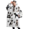 thumbnail image 1 of Oversized Wearable Blanket Hoodie,Schnauzer Dogs Sherpa Blanket Hoodie with Super Pockets,Super Warm Fuzzy Pullover for Women & Men, 1 of 6