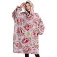 thumbnail image 1 of Oversized Wearable Blanket Hoodie,Strawberry Princess Pattern Sherpa Blanket Hoodie with Super Pockets,Super Warm Fuzzy Pullover for Women & Men, 1 of 6