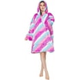 thumbnail image 1 of Oversized Wearable Pajamas With Big Pockets,Soft Plush Sweatshirt Hooded Popular Tops One Size Fits, 1 of 1