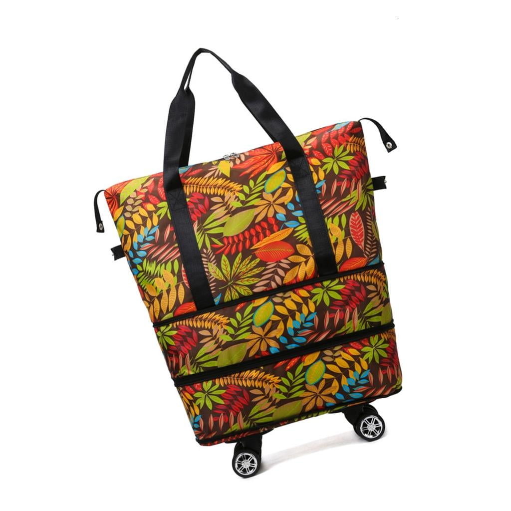 Oversized Wheeled Fitness Bag Double Compartment Water Resistant Oxfords Travel Luggage