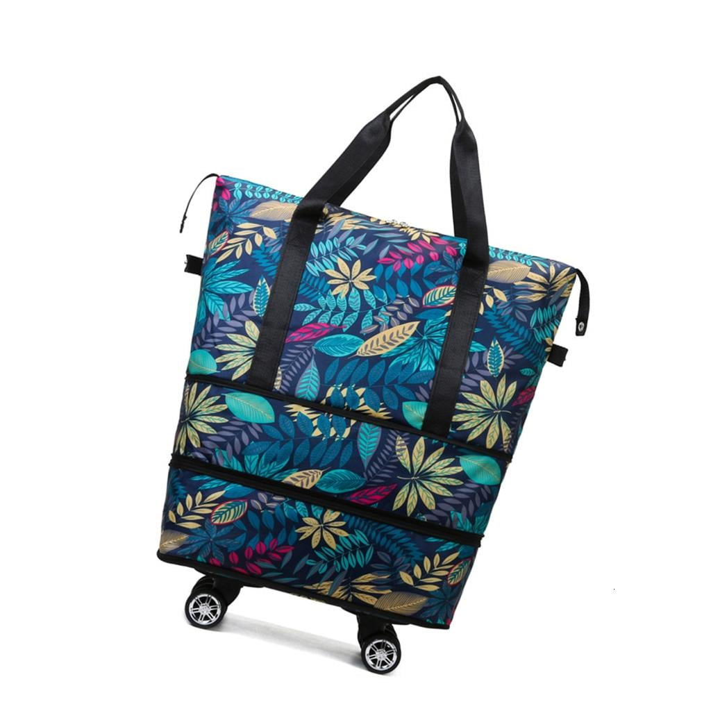 Oversized Wheeled Fitness Bag Double Compartment Water Resistant Oxfords Travel Luggage