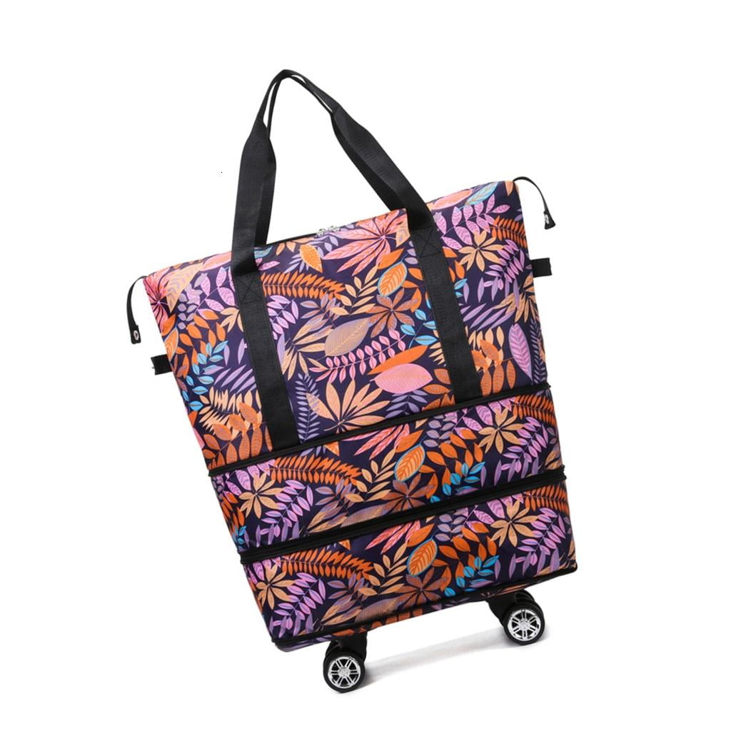 Oversized Wheeled Fitness Bag Double Compartment Water Resistant Oxfords Travel Luggage