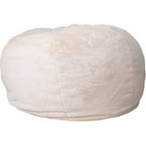 Oversized White Furry Bean Bag Chair for Kids and Adults - Walmart.com