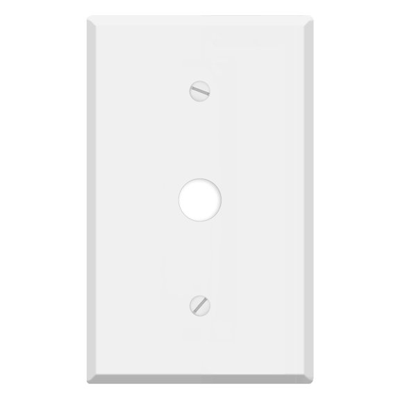 Oversized White Metal Outlet Covers, 1-Gang Wall Plate With 5/8'' Center Hole, 5.5" x 3.50" Jumbo Blank Wall Plate, White Painted Metal, Corrosive Resistant, Matching Screws Included, Made in USA