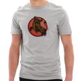 thumbnail image 1 of Oversized Wild Bull Circular Logo Cotton Short Sleeve Graphic Shirt - Heather Grey 2XL, 1 of 4