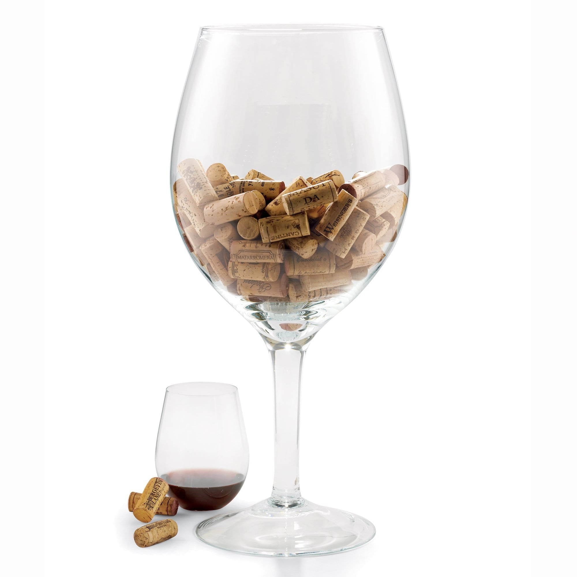 Large wine glass cork holder hot sale
