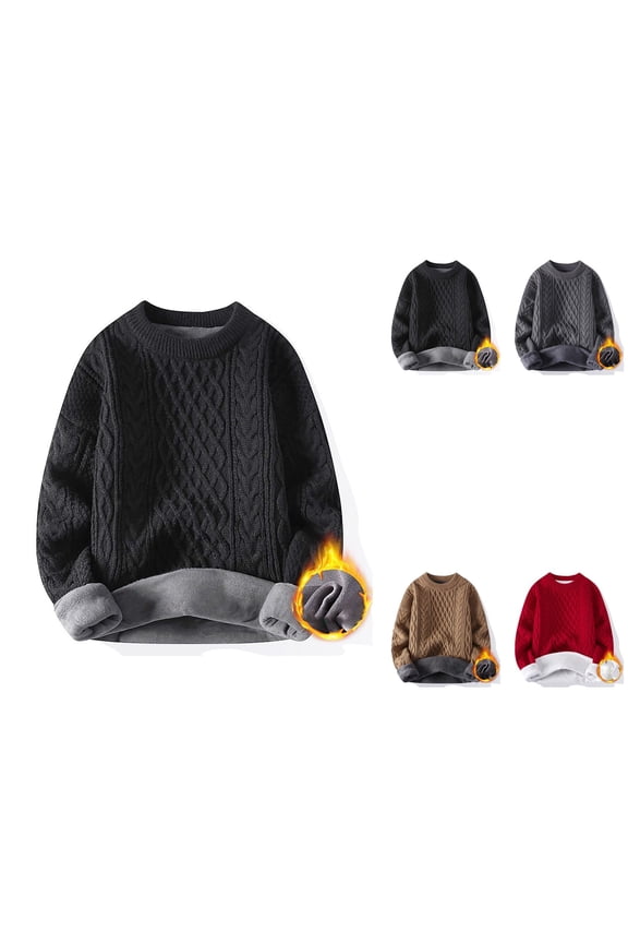 Oversized Women's Sweater Pullover – 90s Vintage Cable Knit, Thick Heavyweight Long Sleeve, High Neck Solid Color Loose Fit Winter Youth Unisex Crewneck Pineapple Knit