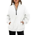 thumbnail image 1 of Oversized Women’s Zip Sweatshirt Casual Loose Fit Long Sleeve Pullover Fleece Hoodie Tops with Pockets for Streetwear, 1 of 7