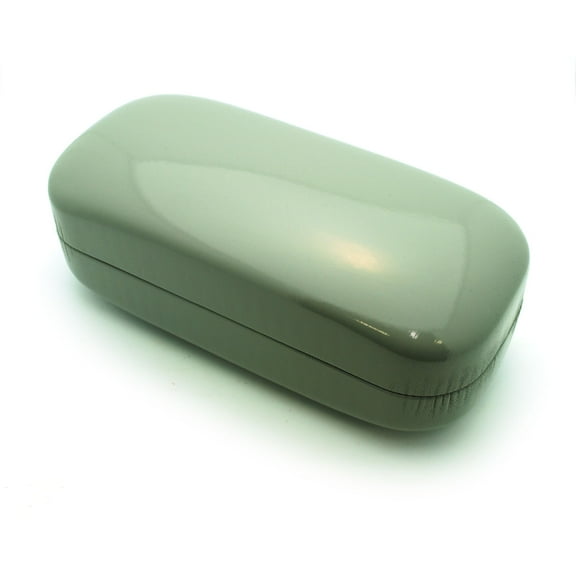 Oversized Womens Clam Shell Rectangle Eyewear Hard Carrying Case Grey