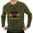 thumbnail image 1 of Oversized Work Hard Dream Big Graphic Design Unisex Ring Spun Cotton Premium Long Sleeve T-Shirt - Army Green XL, 1 of 4