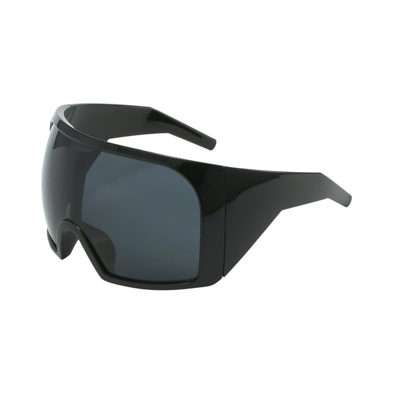 Oversized Wrap Around Sunglasses for Women Men Futuristic Rave Curved Lens Shades Fashion Trendy Shield Sun Glasses Walmart