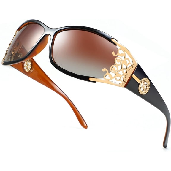 Oversized Y2K Sunglasses for Women Trendy Wrap Around Polarized Sunglass 2000s Fashion Square Sun Glasses