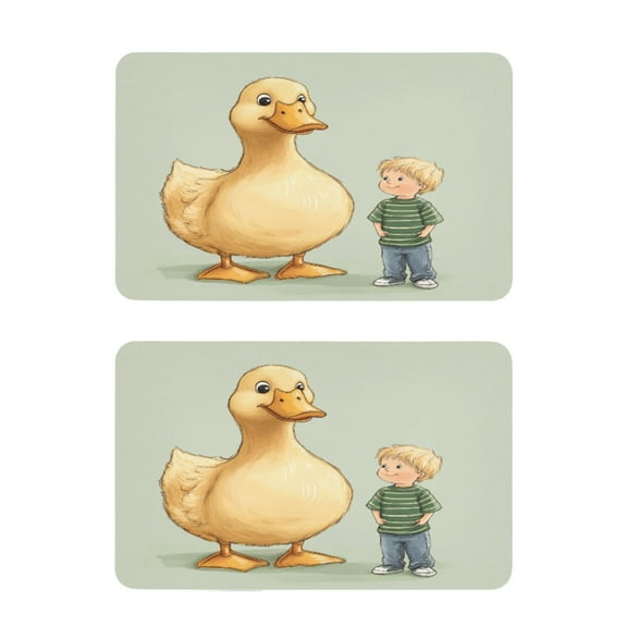 Oversized Yellow Duck 2 Pack 4x2.5 Inch Magnetic Stickers Thick and Strong for Fridge Dishwasher Teaching