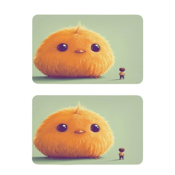 Oversized Yellow Duck and Children 2 Pack 4x2.5 Inch Magnetic Stickers Thick and Strong for Fridge Dishwasher Teaching