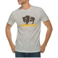 thumbnail image 1 of Oversized Yellowstone Park Buffalo Graphic Design Deluxe Jersey T-Shirt - Heather Grey XL, 1 of 4