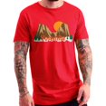 thumbnail image 1 of Oversized Yosemite Mountains Graphic Design Deluxe Jersey T-Shirt - Red 3XL, 1 of 4