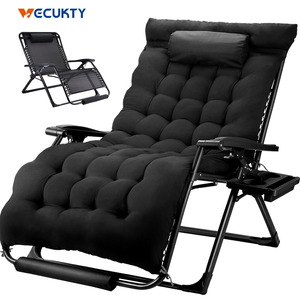 Oversized Zero Gravity Chair (2 Pack), VECUKTY XXL 33IN Ergonomic Patio Recliner Folding