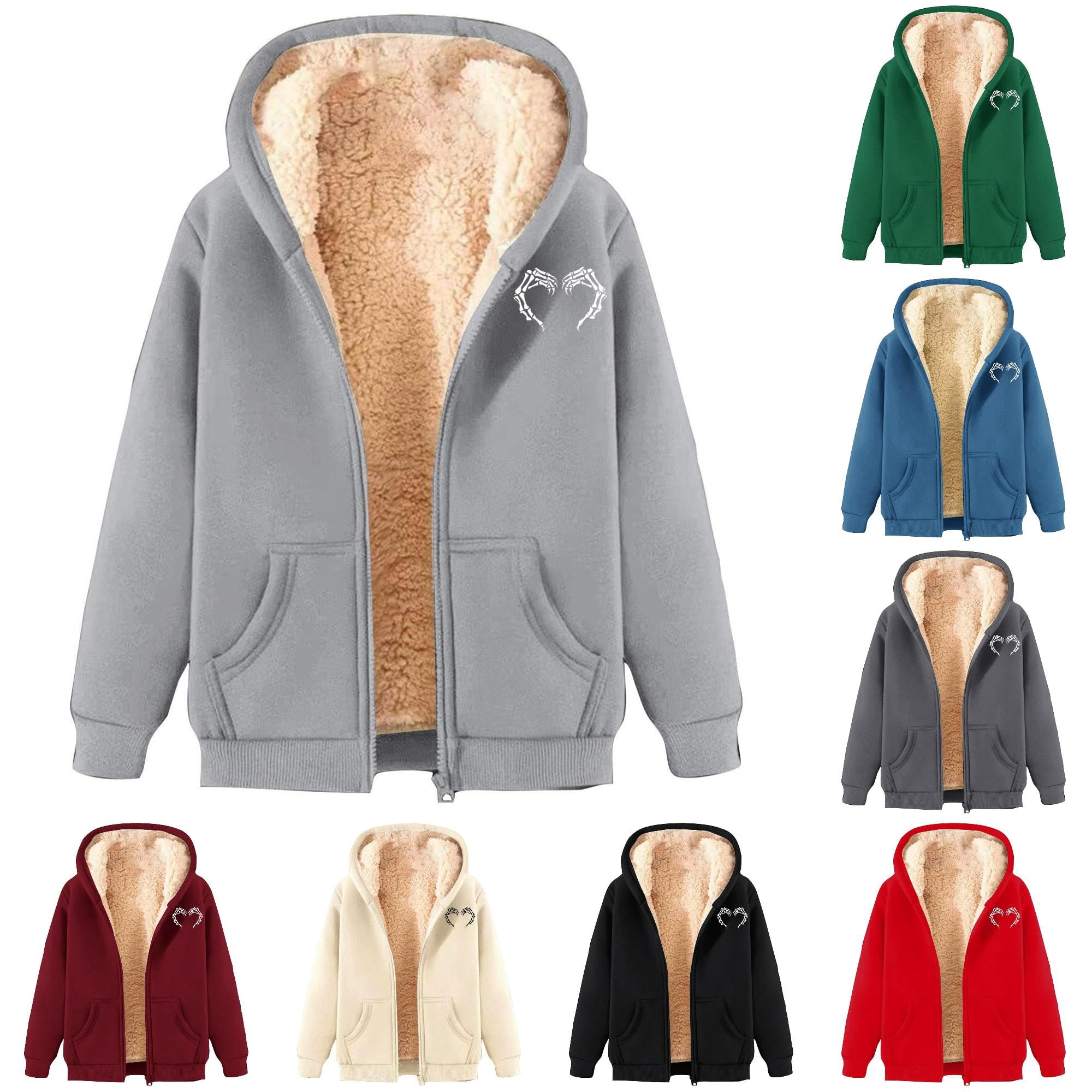 Oversized Zip Up Hoodie Women Halloween Cute Ghost Print Sweatshirt ...