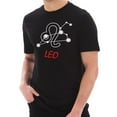 thumbnail image 1 of Oversized Zodiac Leo Sign Graphic Design Short Sleeve Cotton Jersey T-Shirt - Black XL, 1 of 4