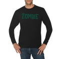 thumbnail image 1 of Oversized Zombie Graphic Long Sleeve Crewneck Tee - Black XL, 1 of 4