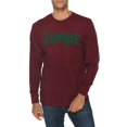 thumbnail image 1 of Oversized Zombie Graphic Long Sleeve Crewneck Tee - Burgundy 3XL, 1 of 4