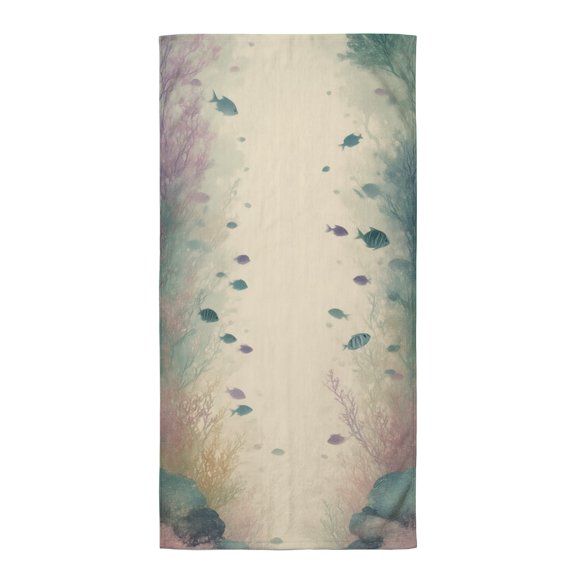 Oversized beach towels boho A group of fish swimming in the ocean near a coral reef high quality beach towels extra long beach towels quick dry swim towels adult beach towel