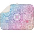 thumbnail image 1 of Oversized boho kitchen drying mat 18x24 Inch made of microfiber, reusable and quick-dry, great for protecting counters and drying dishes, 1 of 5