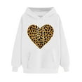 thumbnail image 1 of Oversizes Hoodies for Valentine's Day Womens Leopard Heart Pullover Cute Sweatshirt with Drawstring, 1 of 5