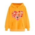 thumbnail image 1 of Oversizes Hoodies for Valentine's Day Womens Leopard Heart Pullover Cute Sweatshirt with Drawstring, 1 of 5
