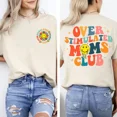 thumbnail image 1 of Overstimulated Moms Club 2-Sided Shirt – Funny Mama Graphic Tee, Comfort Colors Mom Shirt, Mother's Day Gift for Her, 1 of 7