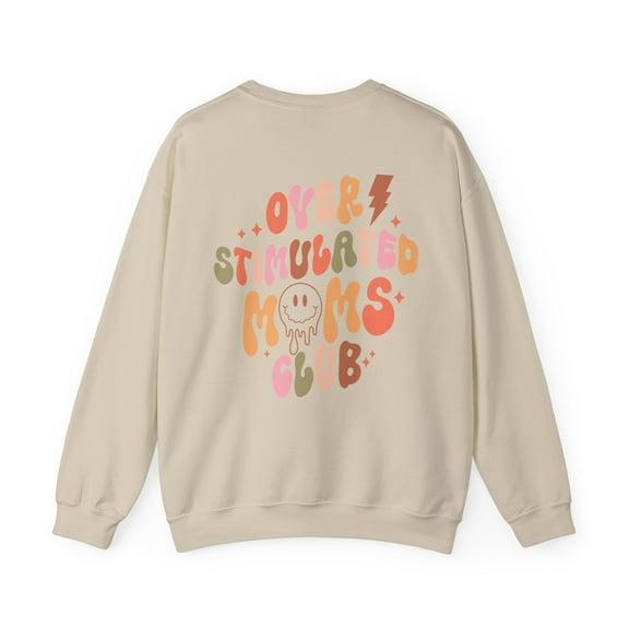 Overstimulated Moms Club - Crewneck - Heavy Blend Crewneck Sweatshirt