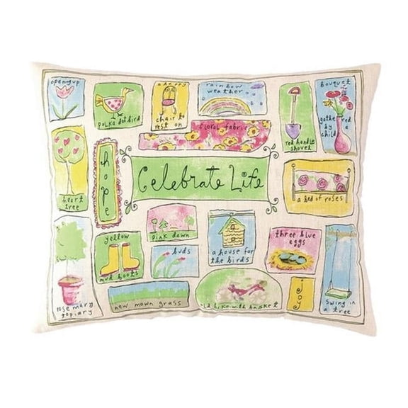 Overstock 24SGR16C18OB Celebrate Life Pillow