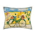 thumbnail image 1 of Overstock 24SGR31C18OB Beach Day Bike Printed Pillow, 1 of 1
