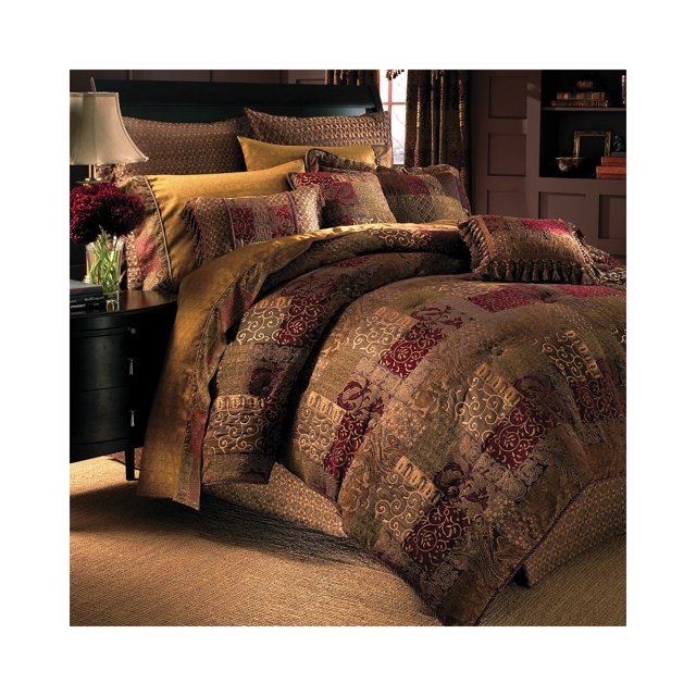 Overstock 2A0003O06405/610 Croscill Galleria Comforter Set Queen Red