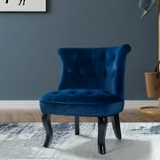 Overstock Jane Wingback Chair, Navy Blue