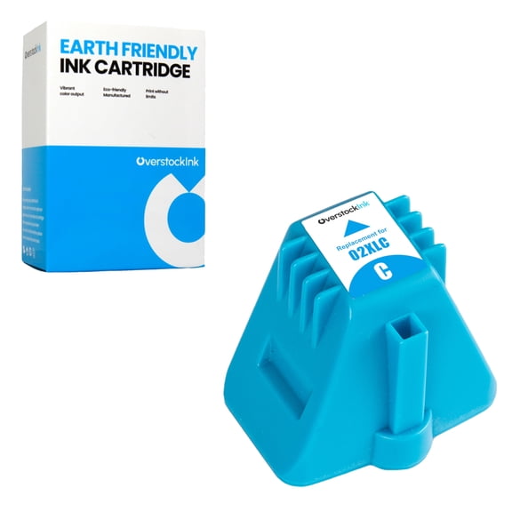OverstockInk 02 Cyan Ink Cartridge Compatible for HP 02 for PhotoSmart 8200 (1 Cyan)