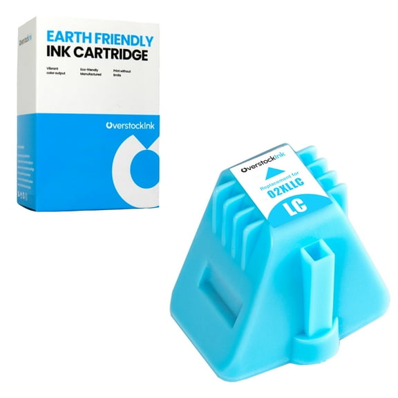 OverstockInk 02 Light Cyan Ink Cartridge Compatible for HP 02 for PhotoSmart C7100 (1 Light Cyan)