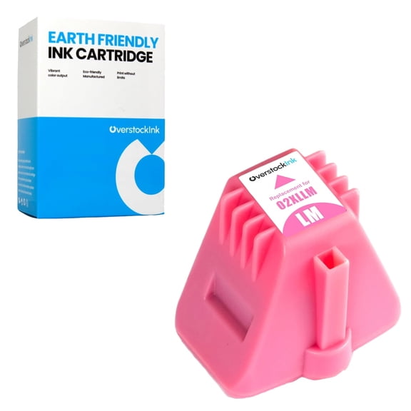 OverstockInk 02 Light Magenta Ink Cartridge Compatible for HP02 for PhotoSmart C7200 (1 Light Magenta)