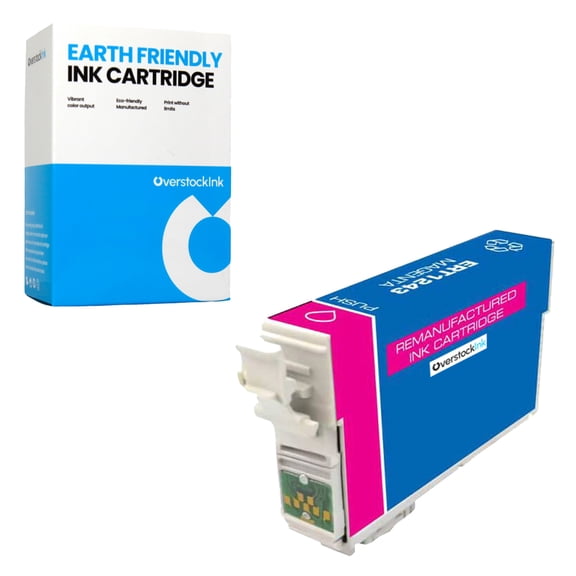 OverstockInk 124 Magenta Ink Cartridge Compatible for Epson 124 for Stylus NX420 (1 Magenta)