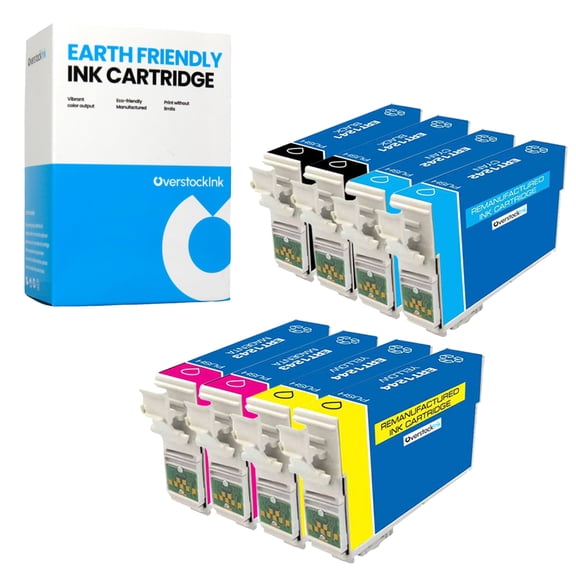 OverstockInk 124 Multipack Ink Cartridges 8-Pack Compatible for Epson 124 for Stylus NX127 (2 each BK, C, M, Y)