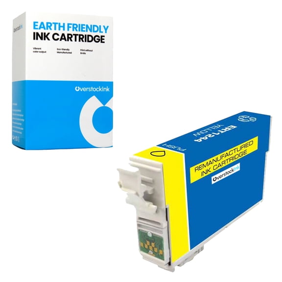 OverstockInk 124 Yellow Ink Cartridge Compatible for Epson 124 for Stylus NX430 (1 Yellow)