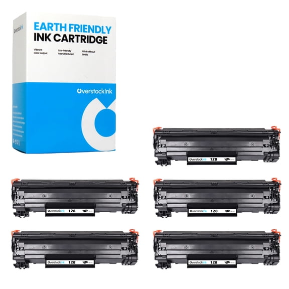 OverstockInk 128 Toner Cartridges Compatible for Canon 128 imageCLASS D530 D550 D560 MF4412 MF4420n MF4450 MF4550 MF4550d MF4570 MF4570dn MF4570dw MF4580dn MF4770n MF4880dw MF4890dw (5 Black)