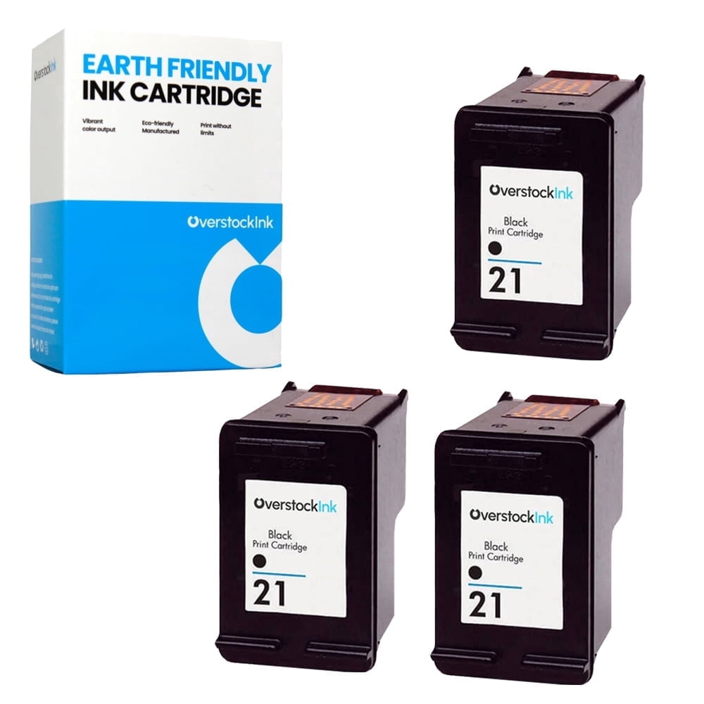 OverstockInk 21 Printer Ink Cartridges Compatible for HP 21 OfficeJet 4310 4315 (3 Black)