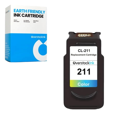 OverstockInk 211 Ink Cartridge Compatible for Canon CL-211 for PIXMA MP250 (1 Tri-color)