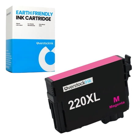 OverstockInk 220XL Magenta Ink Cartridge Compatible for  Epson 220 220XL for Workforce WF-2750 (1 Magenta)