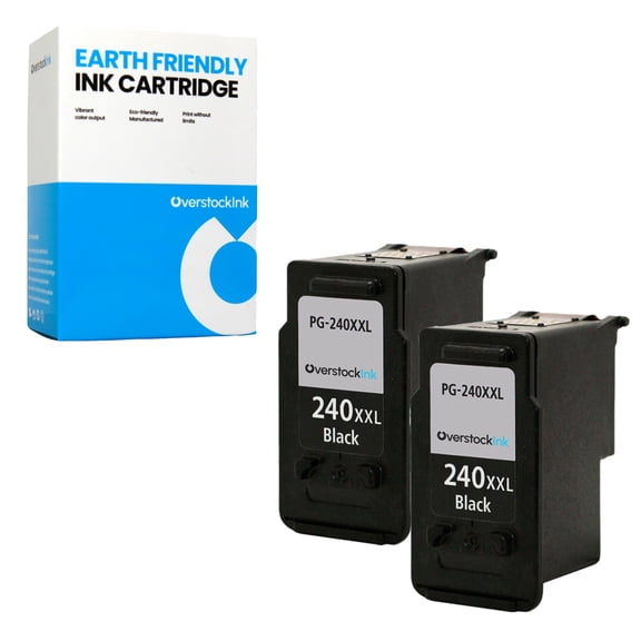 OverstockInk 240XXL Ink Cartridges Compatible for Canon PG-240 240XL 240XXL for PIXMA MG3122 (2 Black)