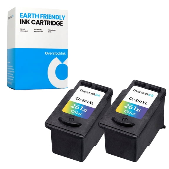 OverstockInk 261XL Color Ink Cartridges Compatible for Canon CL-261 261XL for PIXMA TS6420a (2 Tri-color)