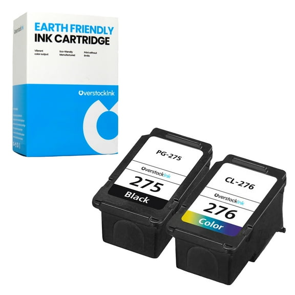 OverstockInk 275 276 Ink Cartridges 2-Pack Compatible for Canon PG-275 CL-276 for PIXMA TR4722 (1 Black, 1 Tri-color)