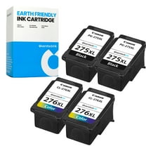 OverstockInk 275XL 276XL Printer Ink Cartridges Compatible for Canon PG-275 CL-276 Ink for PIXMA TS3720 (2 Black, 2 Tri-color)